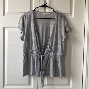 Maurices Gray Short-Sleeve “Cardigan”